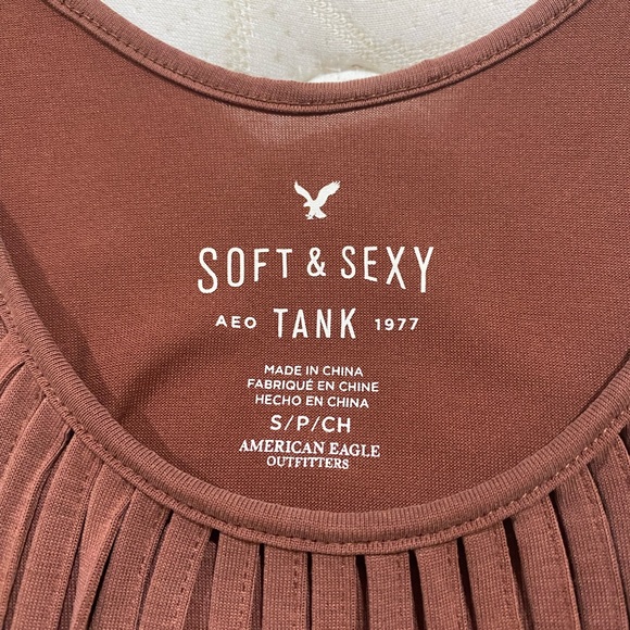 American Eagle Outfitters Soft n Sexy fringed tank - Picture 3 of 3